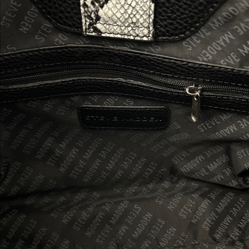 Steve Madden Black & Snake Skin Purse - NWOT - Picture 10 of 11